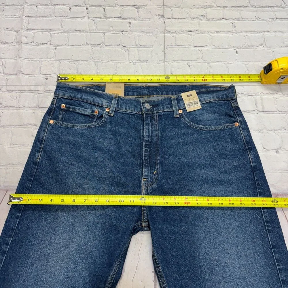 NWT Levi's 505 Regular Straight Jeans Men Size 38x30 Blue Denim C131 -11
